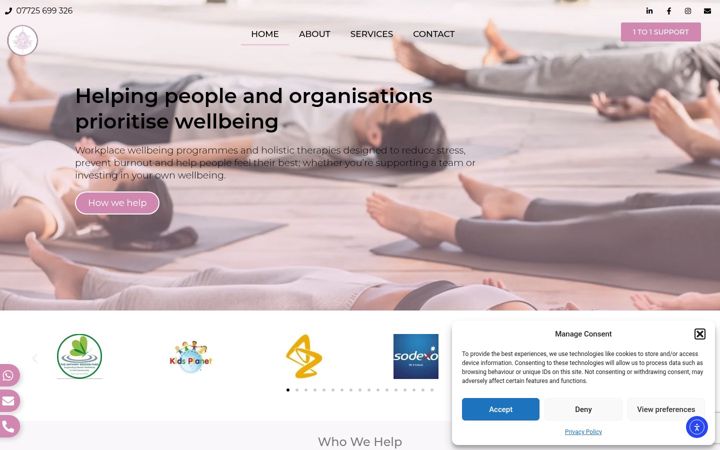 Screenshot of harmonywithhopetherapy.co.uk