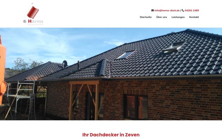Screenshot of harms-dach.de