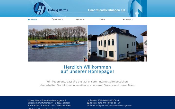 Screenshot of harms-finanzdienstleistungen.de