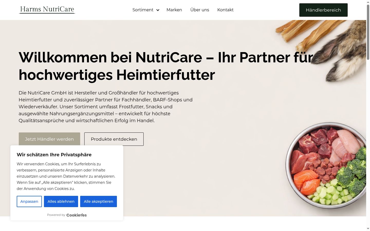 Ekraanipilt nõusolekubännerist, mida näidati enne mis tahes suhtlust