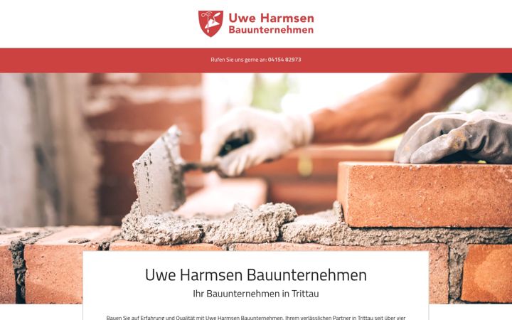 Screenshot of harmsenbau.de