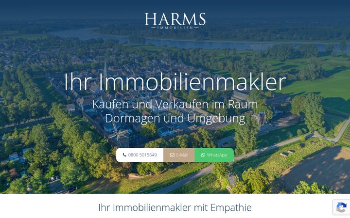 Screenshot of harmsimmobilien.de