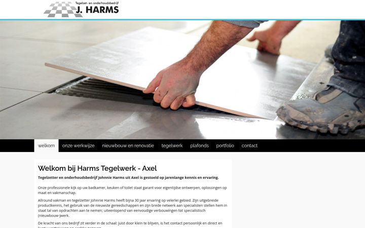 Screenshot of harmstegelwerk.nl