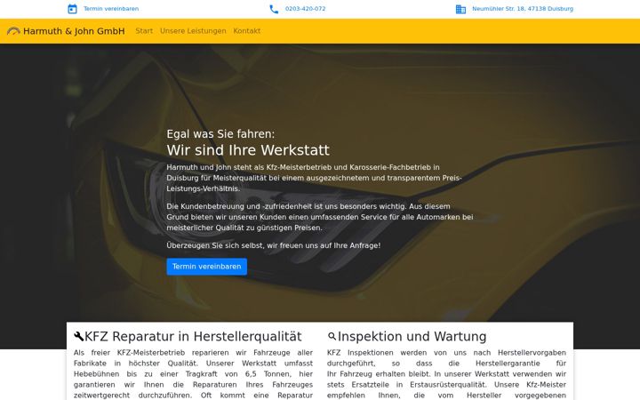 Screenshot stránky harmuth-john.de