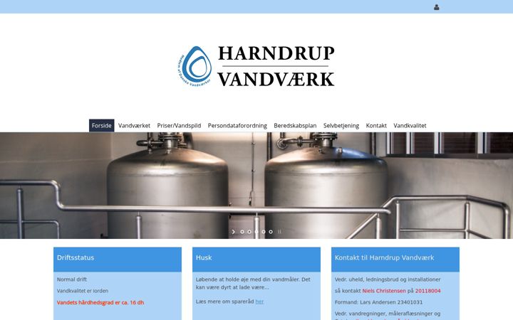 Screenshot of harndrupvand.dk