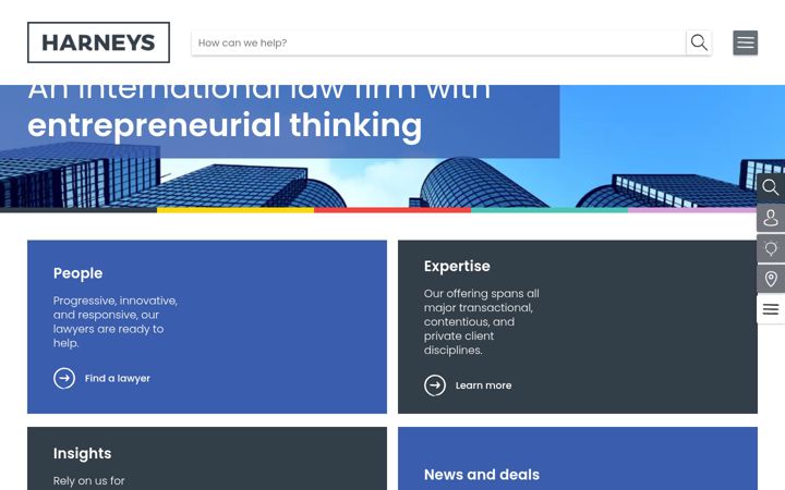 Screenshot of harneys.com