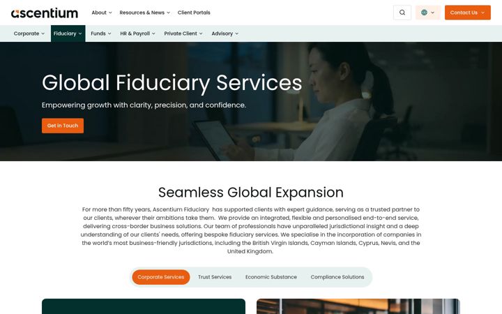 Skärmbild av harneysfiduciary.com