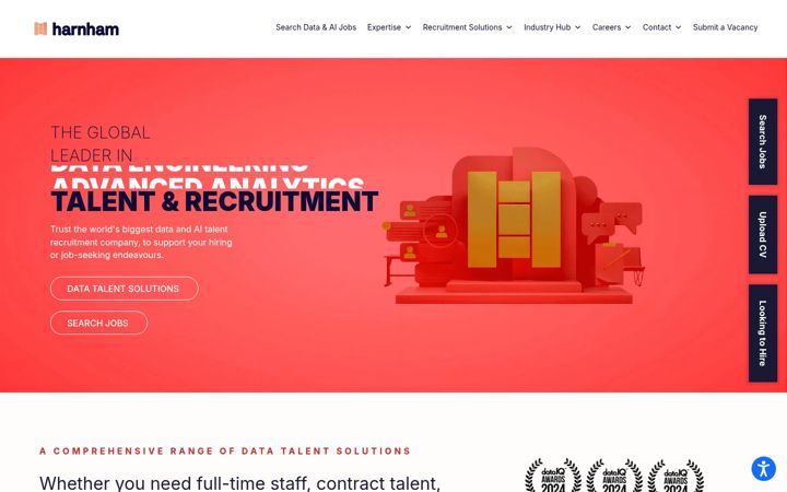 Screenshot of harnham.com