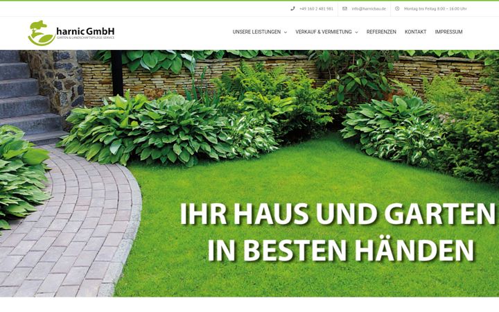 Screenshot of harnicbau.de