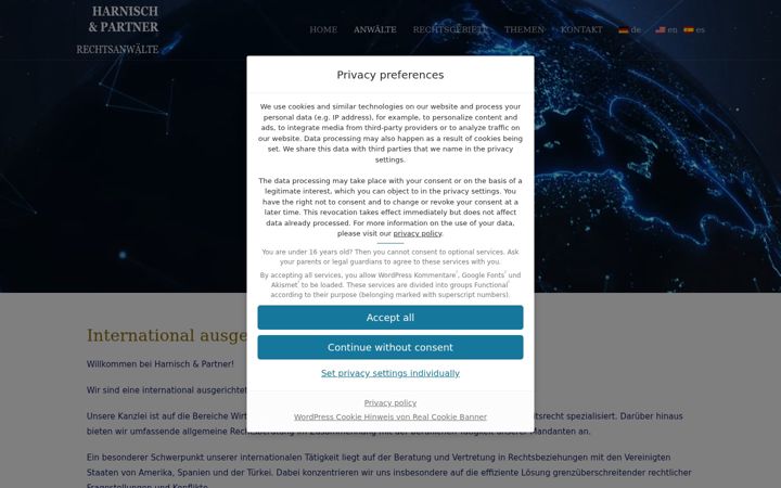 Screenshot ta' harnisch-partner.de
