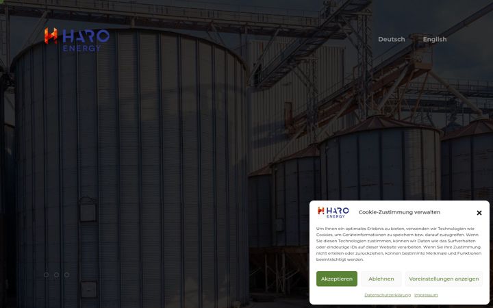 Screenshot of haro-energy.com