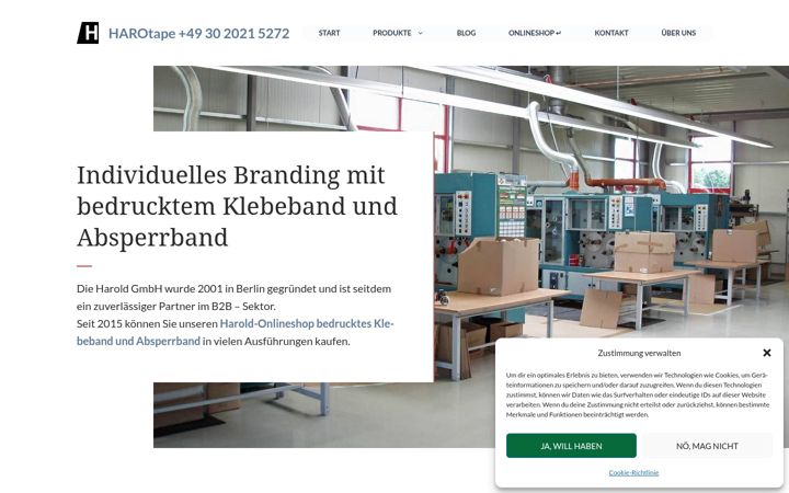 Screenshot of harold-gmbh.de