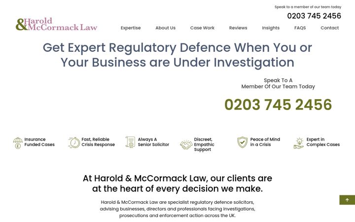 Screenshot of haroldandmccormacklaw.com