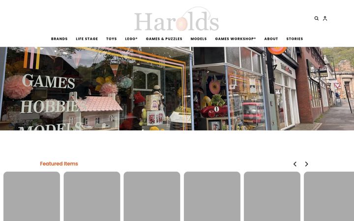 Screenshot of haroldstoystore.co.uk