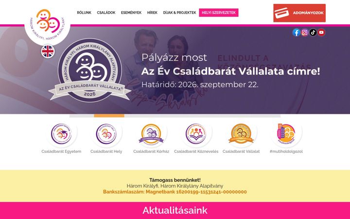 Screenshot of haromkiralyfi.hu