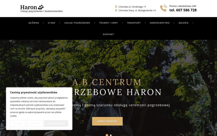 Screenshot of haronpogrzeby.pl