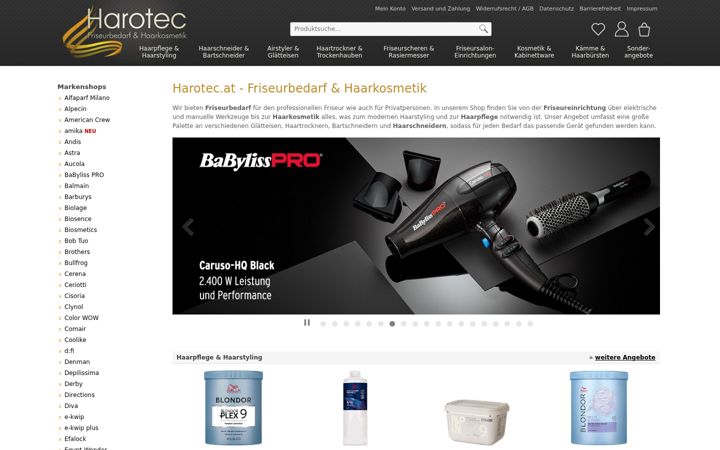 Screenshot of harotec.at