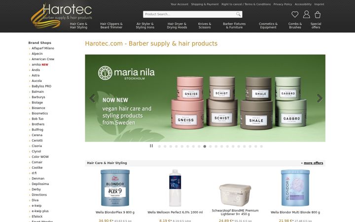 Screenshot of harotec.com