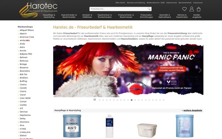 Screenshot of harotec.de