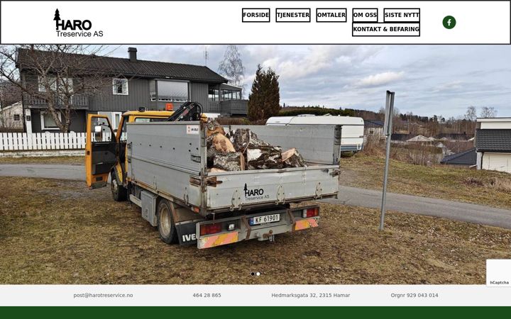 Screenshot of harotreservice.no