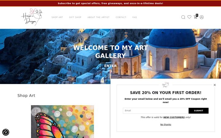 Screenshot of harpe-design.com