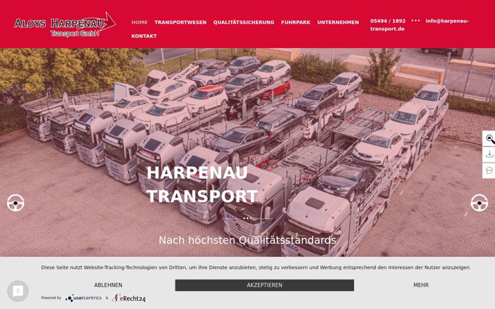 Screenshot of harpenau-transport.de