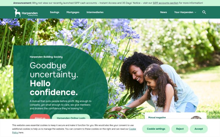 Screenshot of harpendenbs.co.uk
