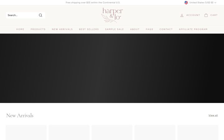 Screenshot of harperandlo.com