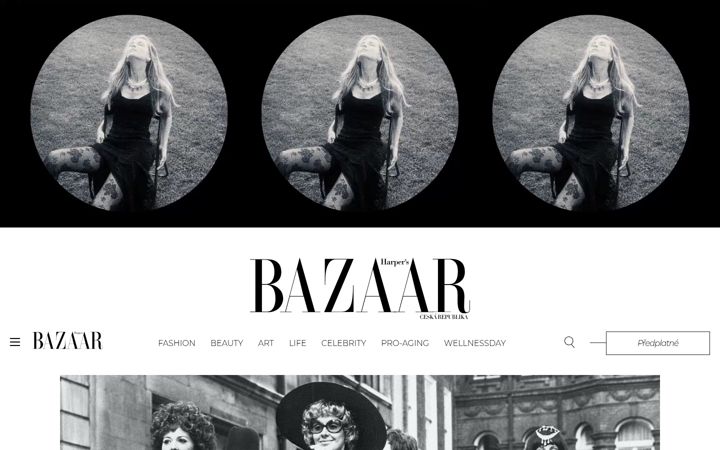 Snímek obrazovky harpersbazaar.cz