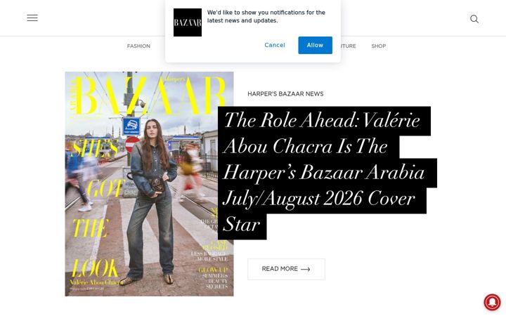 Screenshot of harpersbazaararabia.com