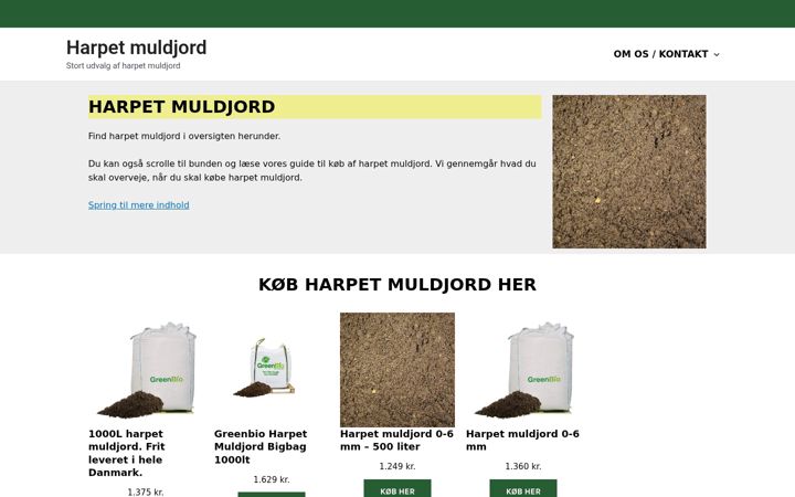 Screenshot of harpetmuldjord.dk