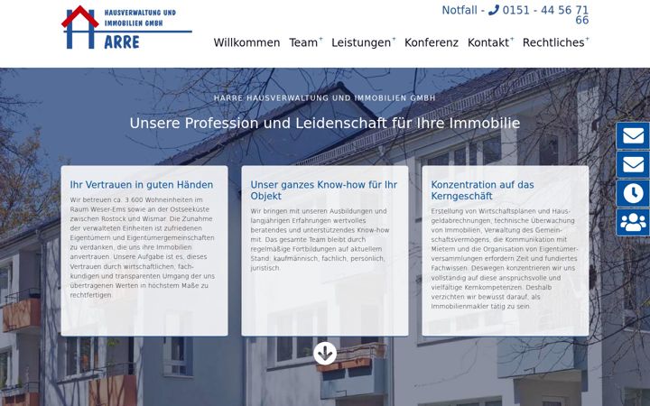 Screenshot of harre-rastede.de
