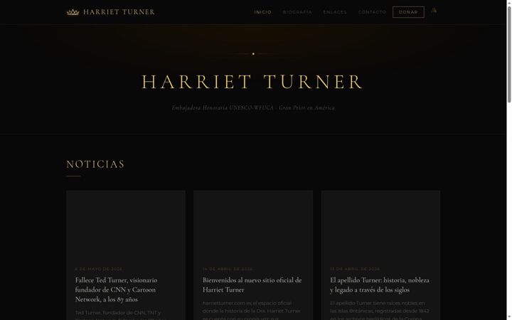 Screenshot of harrietturner.com