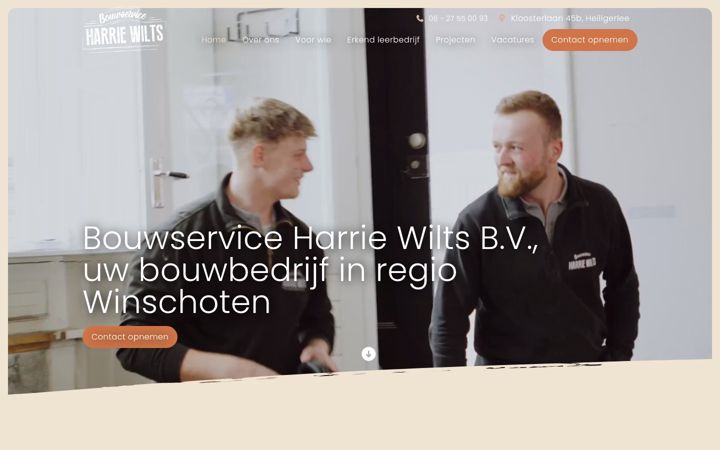 Screenshot of harriewilts.nl