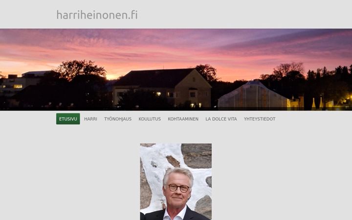Screenshot of harriheinonen.fi