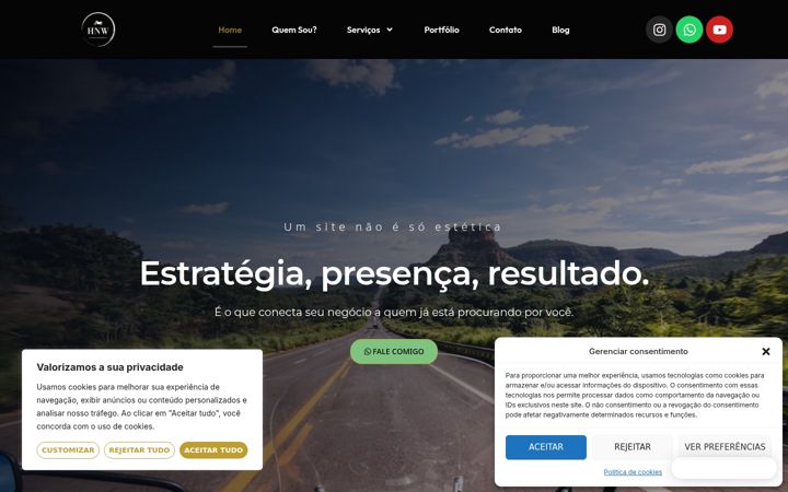 Screenshot of harrinomadweb.com