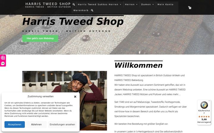 Képernyőkép: harris-tweed-shop.de