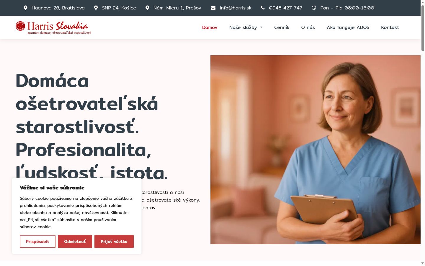 Kuvakaappaus suostumusbannerista, joka näytettiin ennen mitään vuorovaikutusta