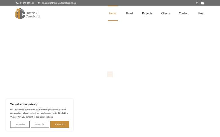 Screenshot of harrisandcareford.co.uk
