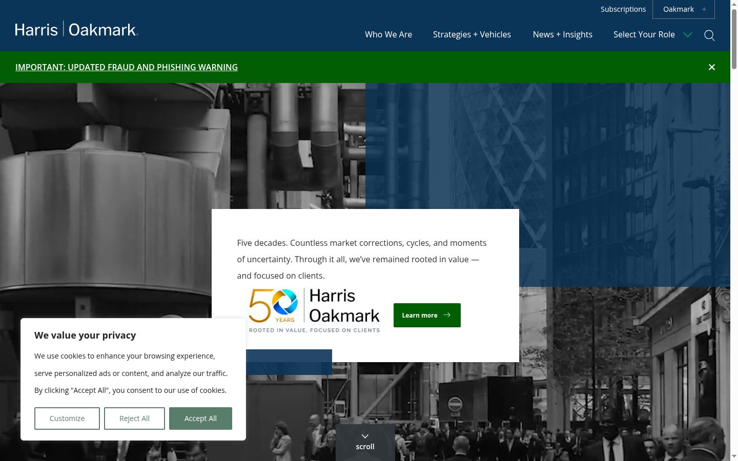 Screenshot des Einwilligungsbanners vor jeglicher Interaktion