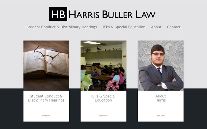 Screenshot of harrisbullerlaw.com