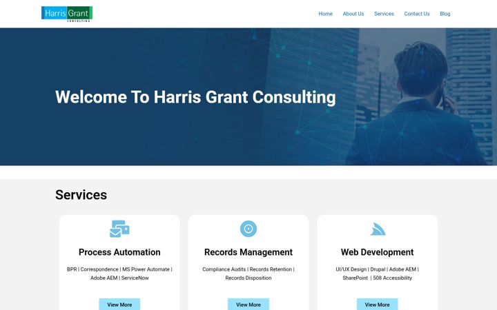 Screenshot of harrisgrantconsulting.com
