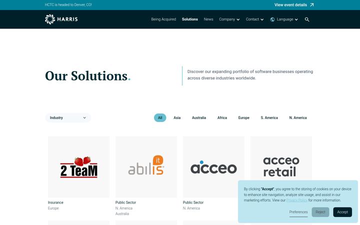 Screenshot of harrishealthcare.com