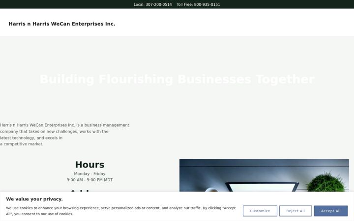 Screenshot of harrisnharriswecanenterprises.com
