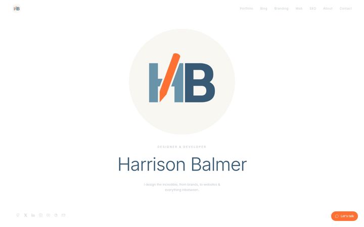Screenshot of harrisonbalmer.com