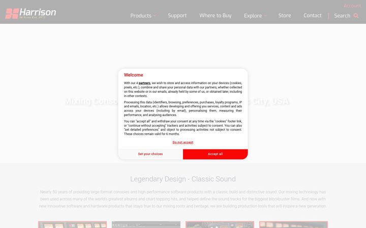 Screenshot of harrisonconsoles.com
