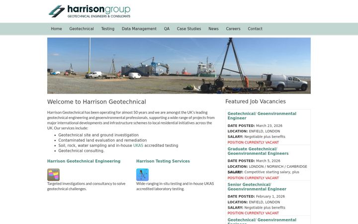 Screenshot of harrisongroupuk.com