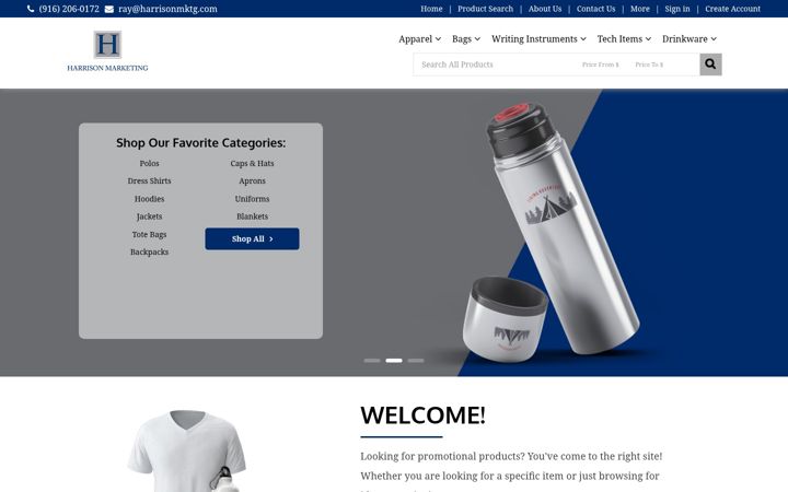 Screenshot of harrisonmktg.com