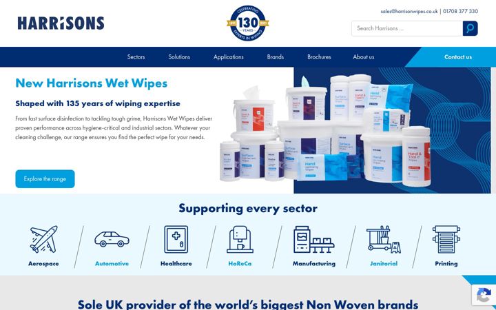 Screenshot of harrisonwipes.co.uk