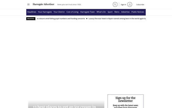 Screenshot von harrogateadvertiser.co.uk